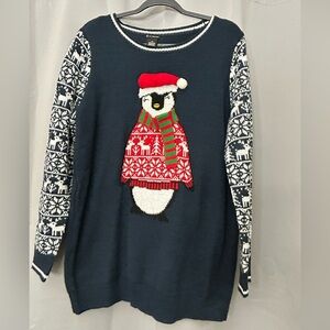 New Directions Penguin ugly sweater Christmas XL holiday